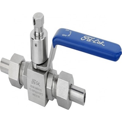 Stainless Steel One Piece Ball Valve B4 Type Locking Device Handle 3000PSI