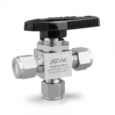 3000psi Stainless Steel 1-piece 3-way Ball Valve